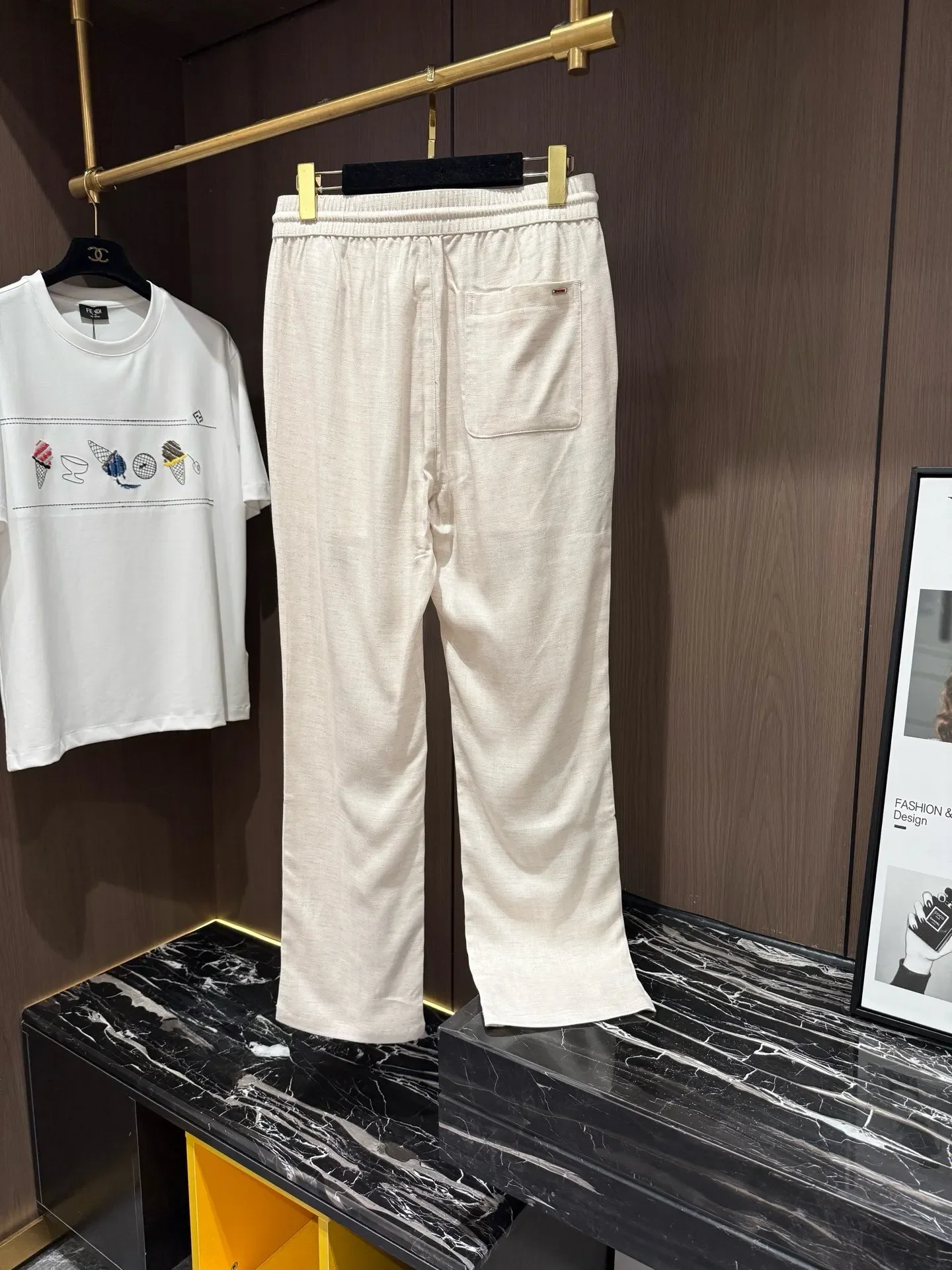 kiton26SS Italian Men's Casual Linen Shirt Casual Pants Set