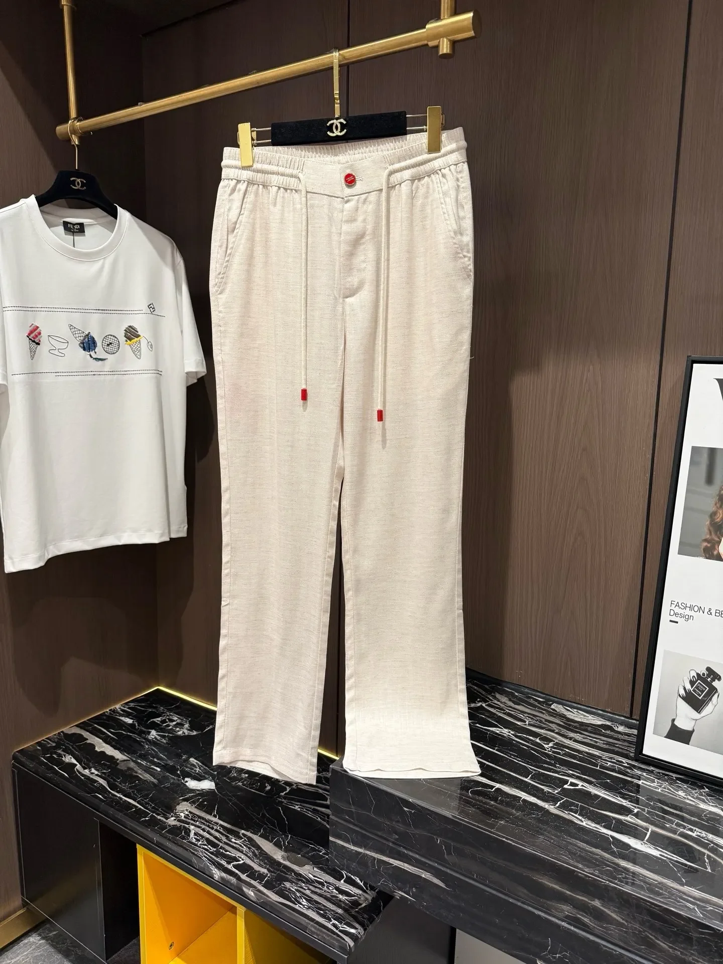 kiton26SS Italian Men's Casual Linen Shirt Casual Pants Set