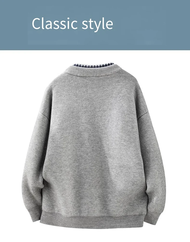 High Quality Man Long Sleeved Knitted Cardigan Round Neck Button Autumn Winter New Cardigan Jacket Fashion Versatile Menswear