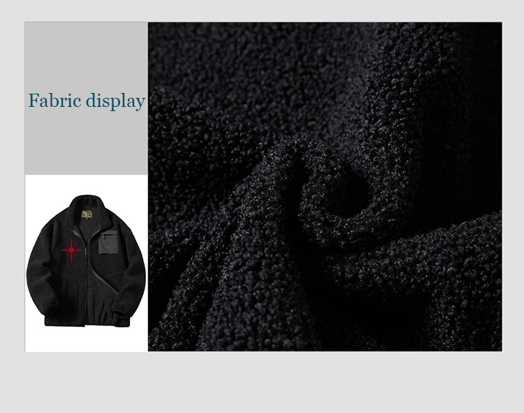 2024 Fashion Fleece Jackets Man Trendy Lamb Wool Coats Outdoor Sports Thick Warm Casual Streetwear Coats Windproof Jacket Male