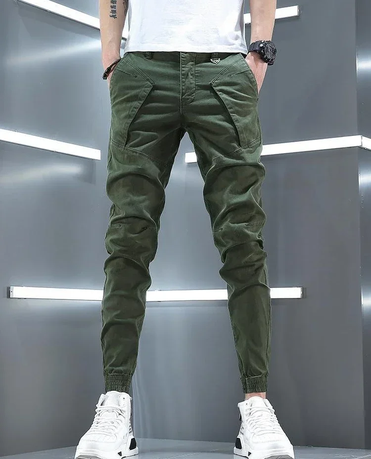 Stretch Slim Men's Cargo Pants Skinny Male Trousers Cotton Y2k Vintage Luxury Fashion Harajuku Korean Style Techwear Cheap Baggy