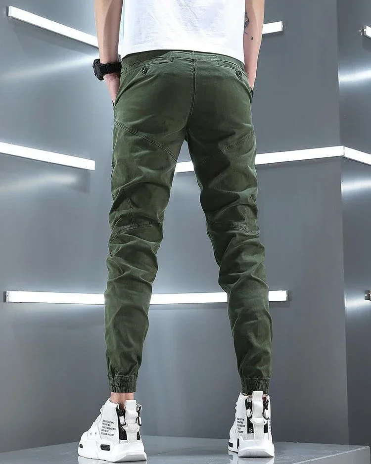 Stretch Slim Men's Cargo Pants Skinny Male Trousers Cotton Y2k Vintage Luxury Fashion Harajuku Korean Style Techwear Cheap Baggy