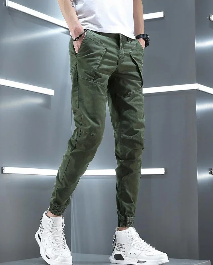 Stretch Slim Men's Cargo Pants Skinny Male Trousers Cotton Y2k Vintage Luxury Fashion Harajuku Korean Style Techwear Cheap Baggy