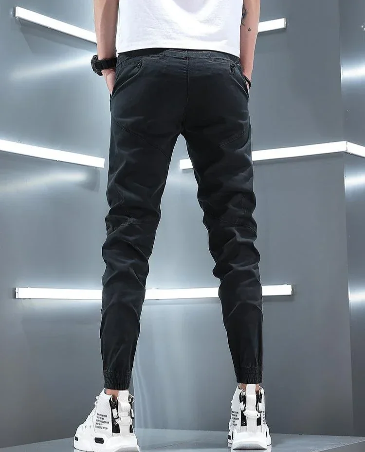 Stretch Slim Men's Cargo Pants Skinny Male Trousers Cotton Y2k Vintage Luxury Fashion Harajuku Korean Style Techwear Cheap Baggy