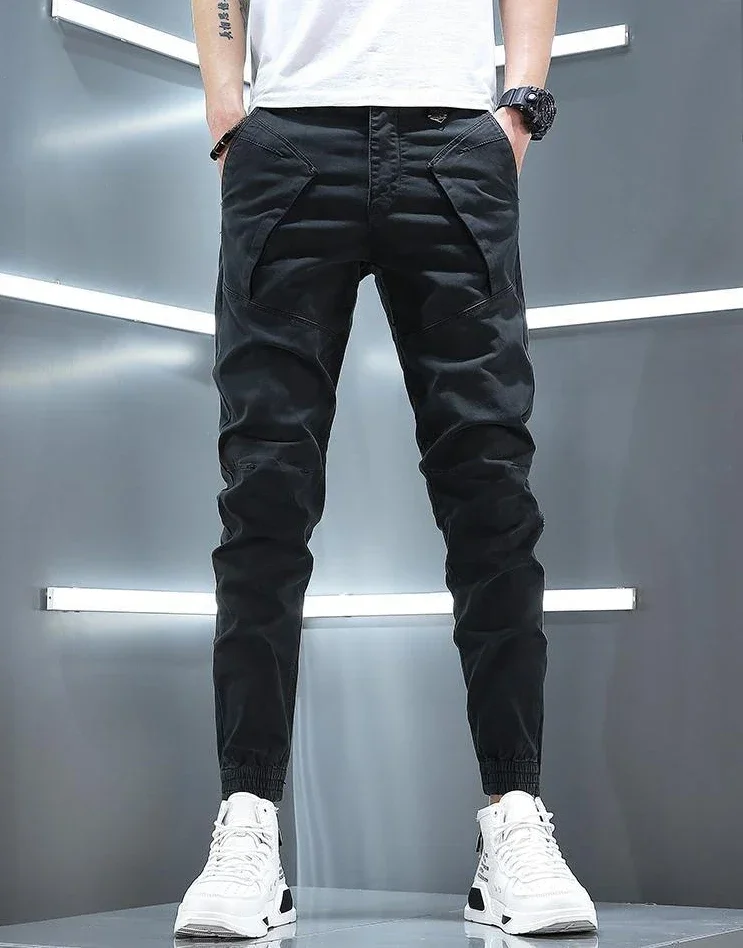 Stretch Slim Men's Cargo Pants Skinny Male Trousers Cotton Y2k Vintage Luxury Fashion Harajuku Korean Style Techwear Cheap Baggy