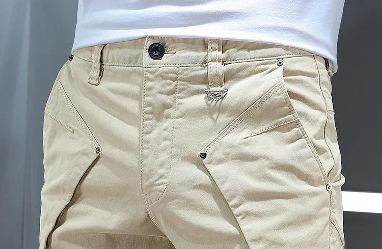 Stretch Slim Men's Cargo Pants Skinny Male Trousers Cotton Y2k Vintage Luxury Fashion Harajuku Korean Style Techwear Cheap Baggy