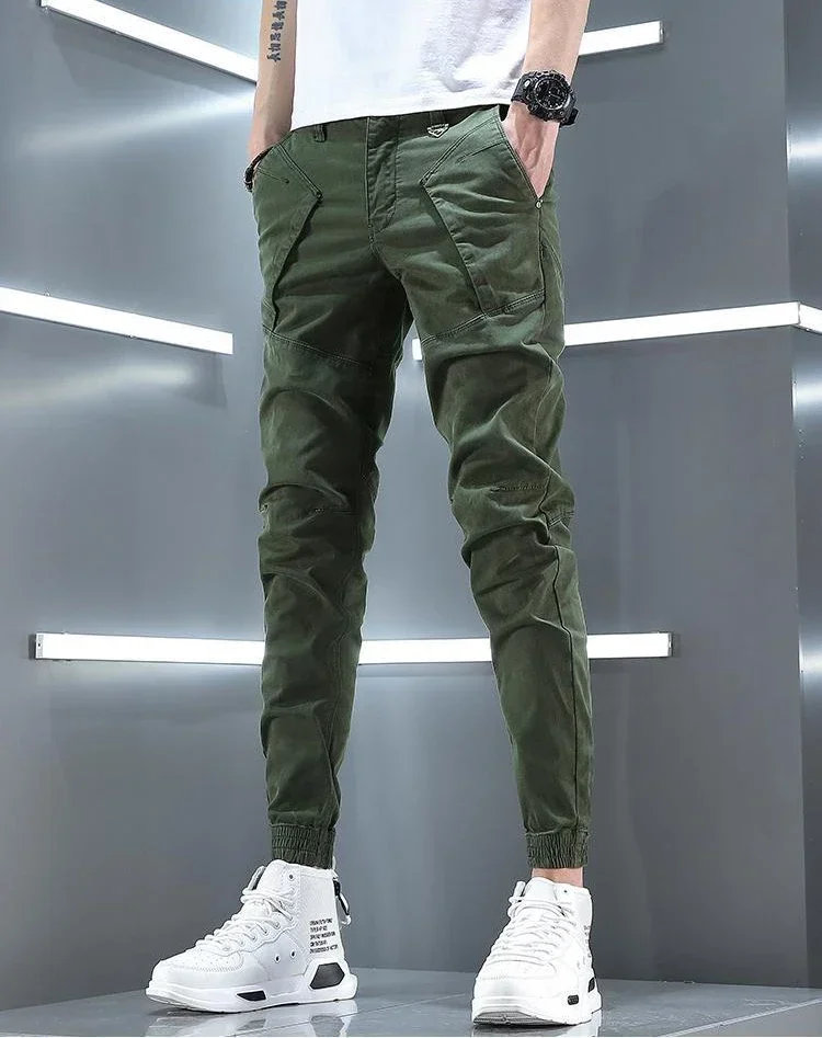 Stretch Slim Men's Cargo Pants Skinny Male Trousers Cotton Y2k Vintage Luxury Fashion Harajuku Korean Style Techwear Cheap Baggy