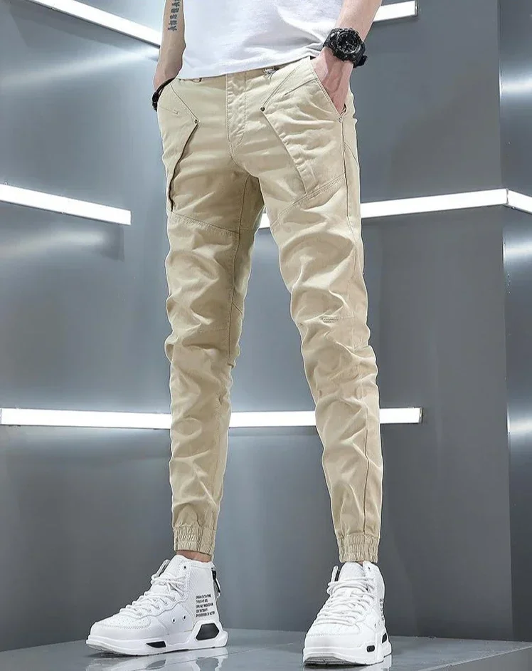 Stretch Slim Men's Cargo Pants Skinny Male Trousers Cotton Y2k Vintage Luxury Fashion Harajuku Korean Style Techwear Cheap Baggy