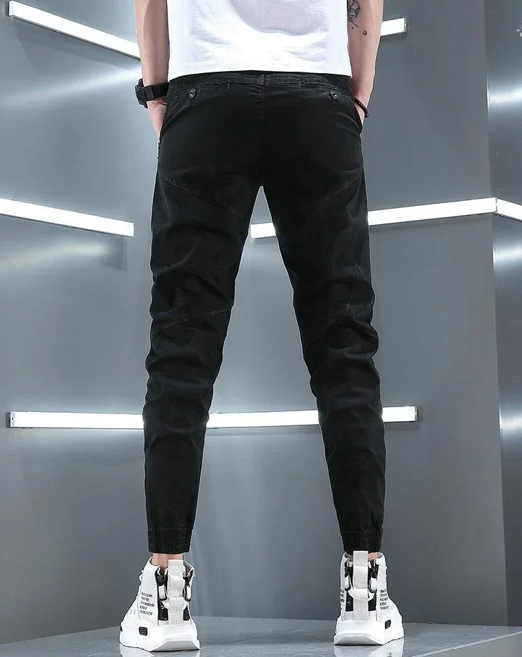 Stretch Slim Men's Cargo Pants Skinny Male Trousers Cotton Y2k Vintage Luxury Fashion Harajuku Korean Style Techwear Cheap Baggy