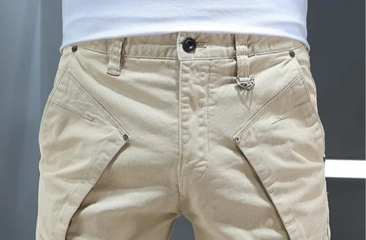 Stretch Slim Men's Cargo Pants Skinny Male Trousers Cotton Y2k Vintage Luxury Fashion Harajuku Korean Style Techwear Cheap Baggy