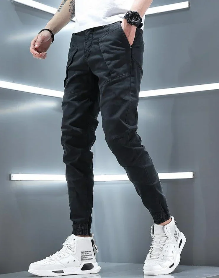 Stretch Slim Men's Cargo Pants Skinny Male Trousers Cotton Y2k Vintage Luxury Fashion Harajuku Korean Style Techwear Cheap Baggy