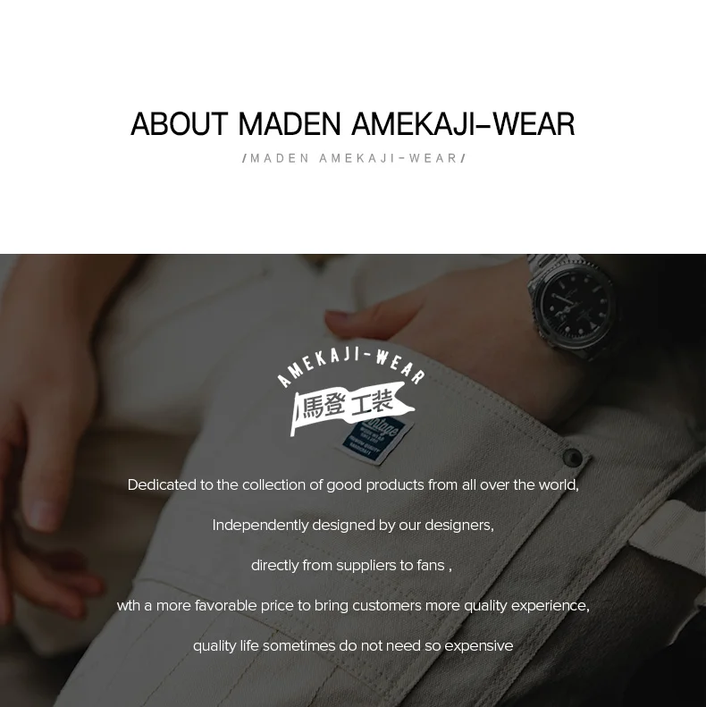 Maden Workwear American Retro Distressed Loose Off White Jeans Washed Straight Multi Pocket Woodcutter Pants Men