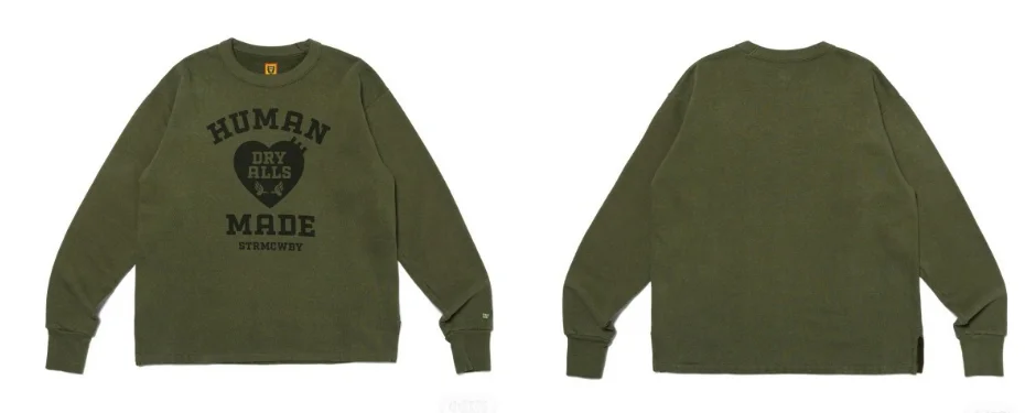 Human Made Heart Wing Sweatshirt Loose Crewneck Unisex Streetwear