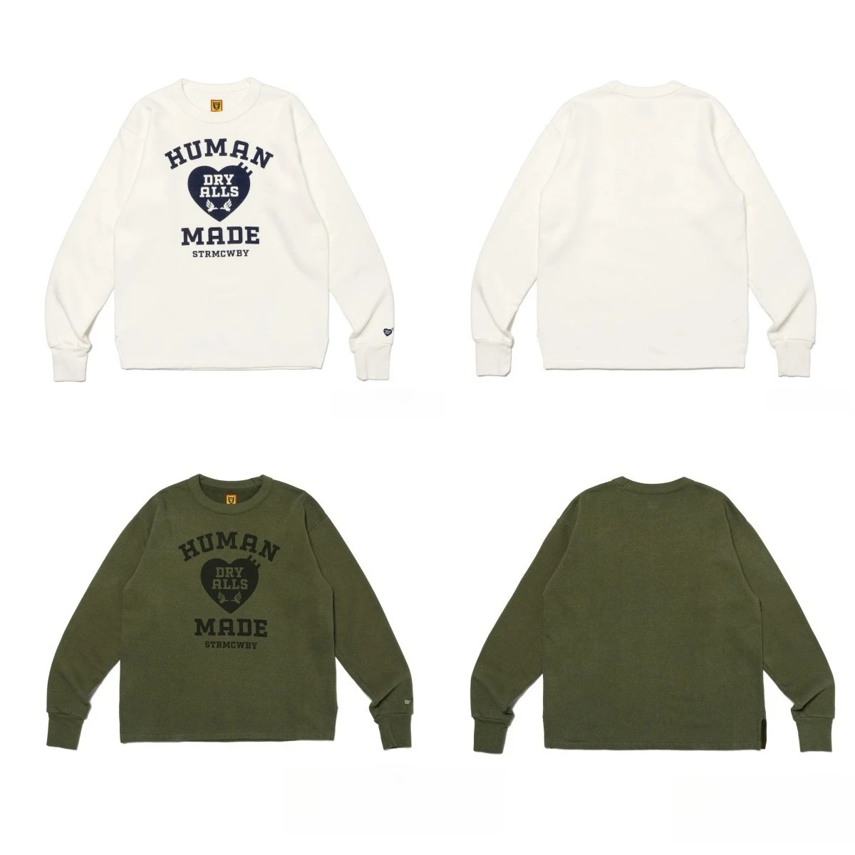 Human Made Heart Wing Sweatshirt Loose Crewneck Unisex Streetwear