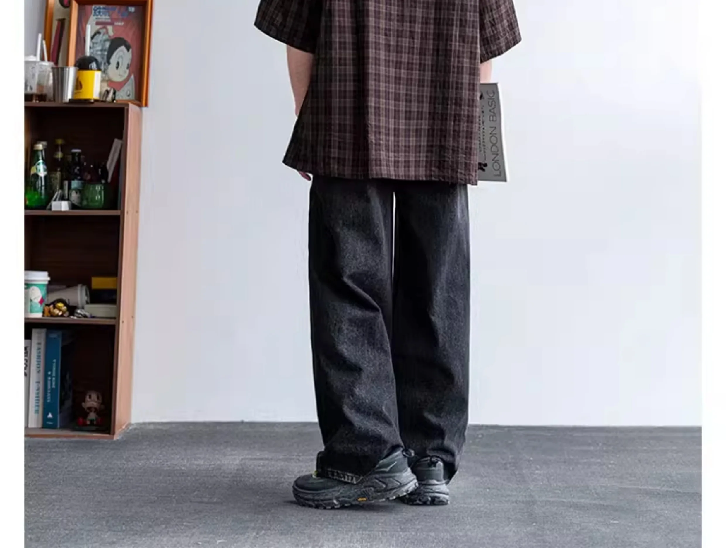 Summer Men Streetwear Fashion Vintage Pure Cotton Plaid Loose Casual Oversize Short Sleeve Cargo Shirt Cityboy Blouses