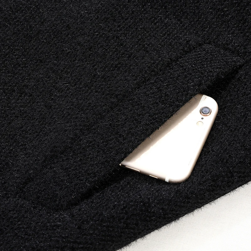 Mens Designer Knitted Wool Stretch Coat Casual Business Handsome Overcoat High Quality Fashion 2024
