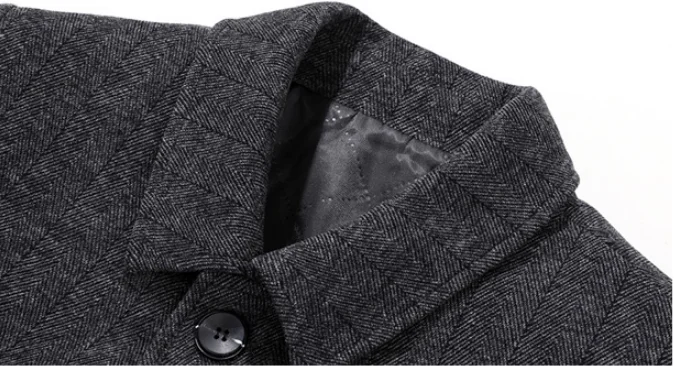 Mens Designer Knitted Wool Stretch Coat Casual Business Handsome Overcoat High Quality Fashion 2024