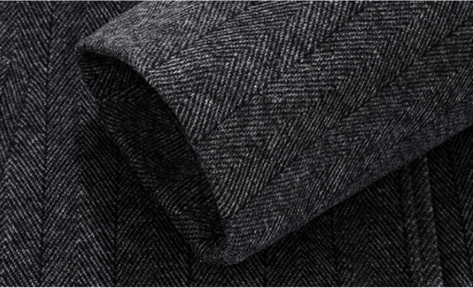 Mens Designer Knitted Wool Stretch Coat Casual Business Handsome Overcoat High Quality Fashion 2024
