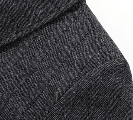 Mens Designer Knitted Wool Stretch Coat Casual Business Handsome Overcoat High Quality Fashion 2024