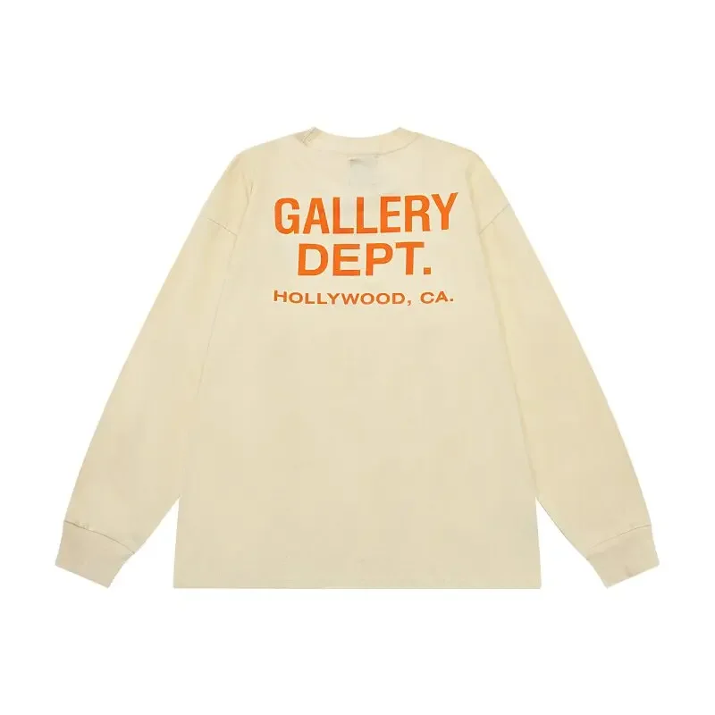 GALLERY DEPT High Street brand cotton loose letter print long-sleeved T-shirt
