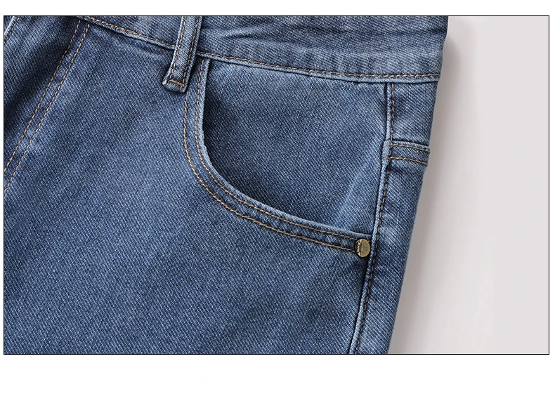 OUSSYU Brand Classic Retro Men's Jeans Loose Straight Denim Pants Work Streetwear Baggy Stretch Business All Seasons Trousers