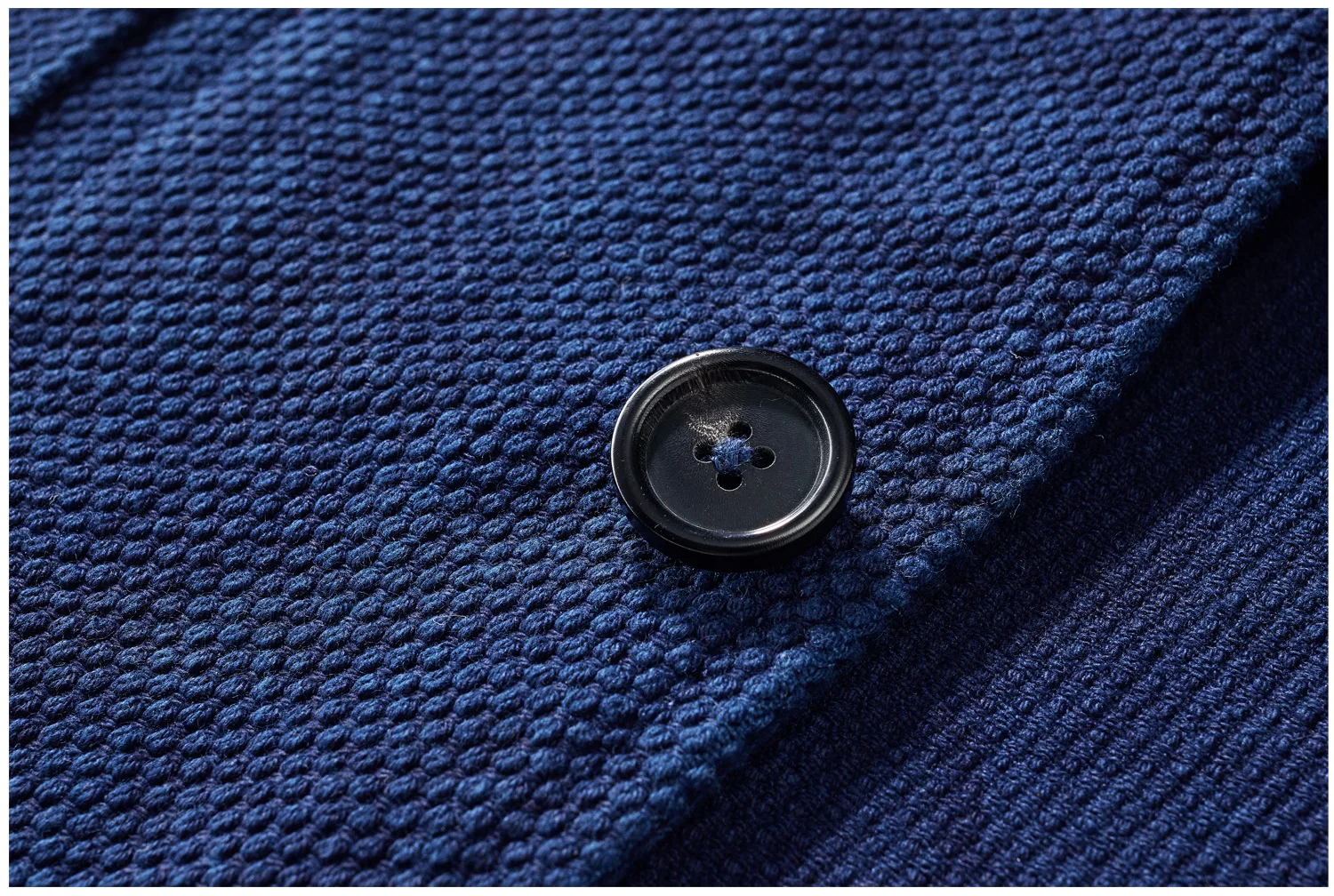 Heavy Weight Indigo Jacket Men Autumn Winter Vintage Workwear Tooling Jacket Blue Dyed Kendo Fabric Multi-pocket Cardgian Coat