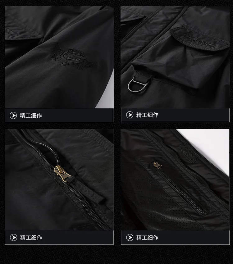 Men Outdoors Hooded Multiple Pockets Safari Style Jackets New Spring Autumn Male Traveling Windproof Waterproof Jackets Coats 5X
