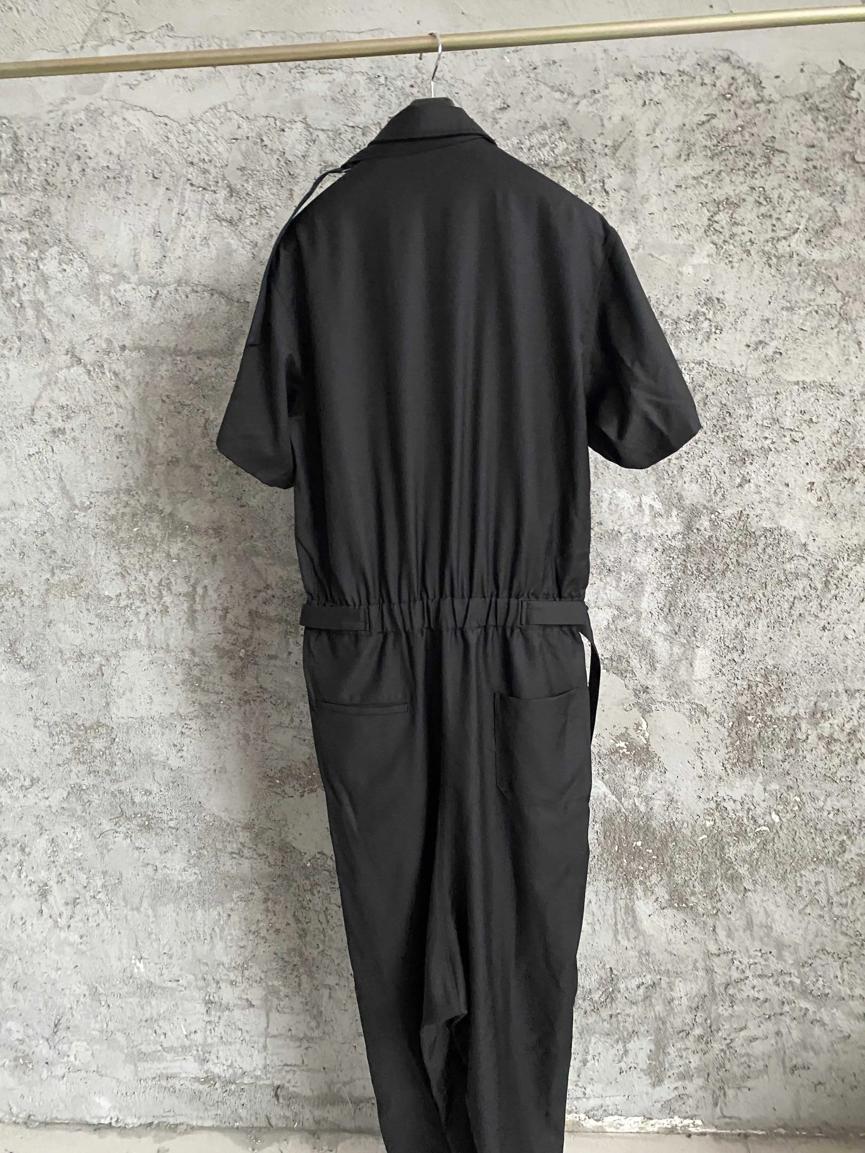 TOP-YAMAMOTO multi-button adjustable wool casual pants