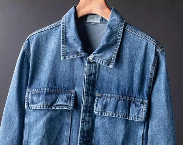 Vintage Mens One Piece Denim Overalls Casual Hip Hop Long Sleeve Cargo Jeans Jumpsuit Straight Loose Safari Style Work Jumpsuits