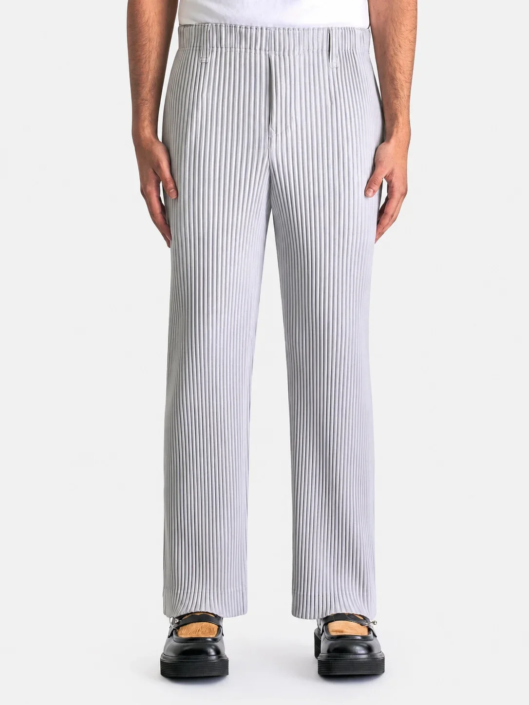 Miyake Pleated Men Trousers Baggy Straight Pants Fashion Casual Pants Japanese Style Miyake Pleated Pants