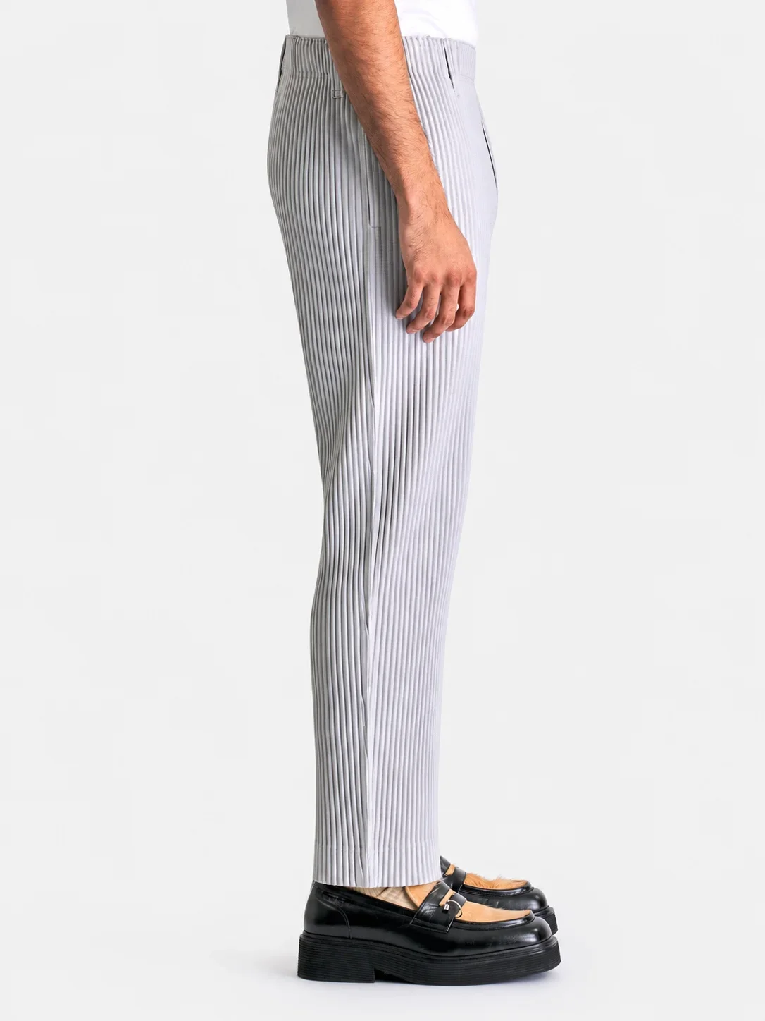 Miyake Pleated Men Trousers Baggy Straight Pants Fashion Casual Pants Japanese Style Miyake Pleated Pants