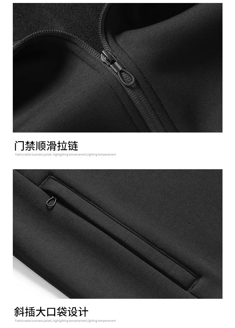 Autumn Winter Hooded Cardigan Fleece Thickened 2 Piece Set Sporty Fashion Pure Cotton Tracksuit