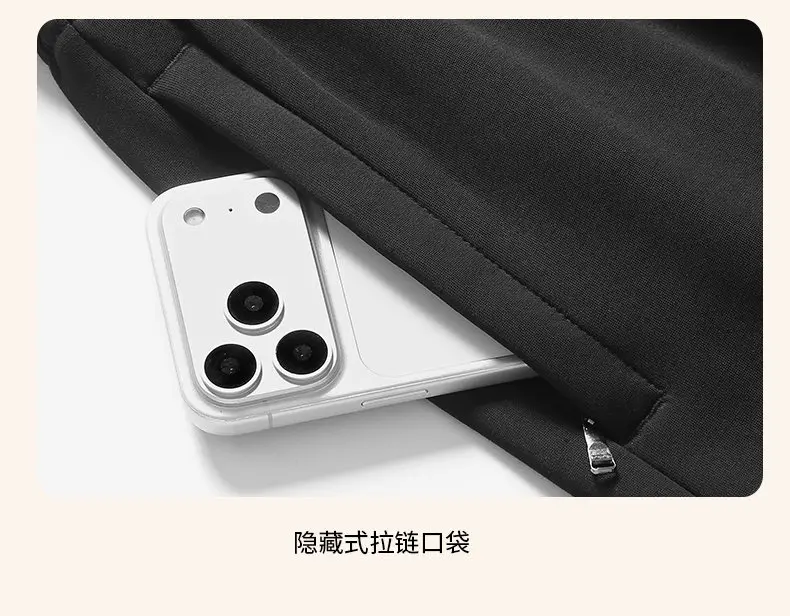 Autumn Winter Hooded Cardigan Fleece Thickened 2 Piece Set Sporty Fashion Pure Cotton Tracksuit
