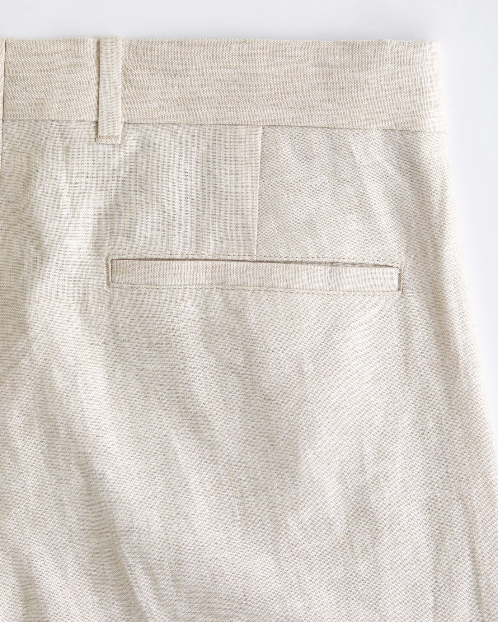 Men's Linen Straight Fit Pants Wrinkle-Resistant Lightweight Breathable Flat-Front Casual Trousers Expandable-Waist For Summer