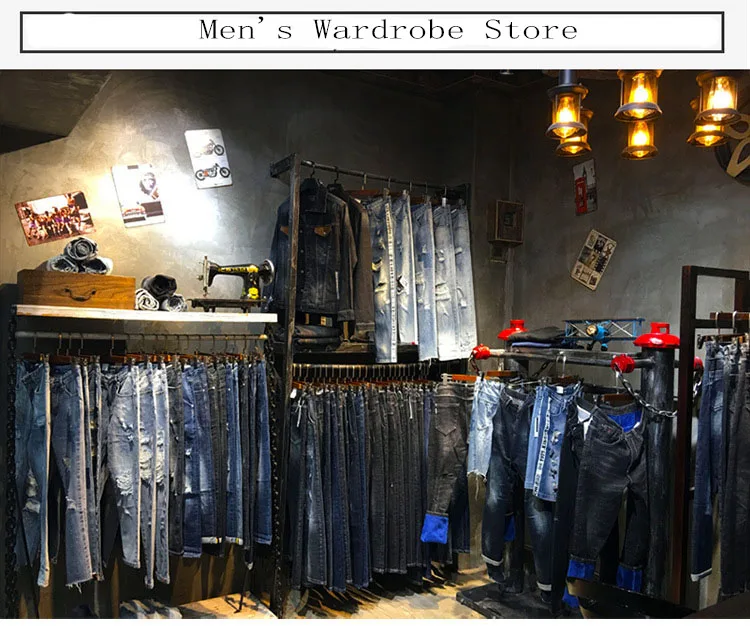High Street Fashion Mens Streetwear Jeans Personal Designer Printed Jeans Men Punk Pants Skinny Streetwear Hip Hop Jeans