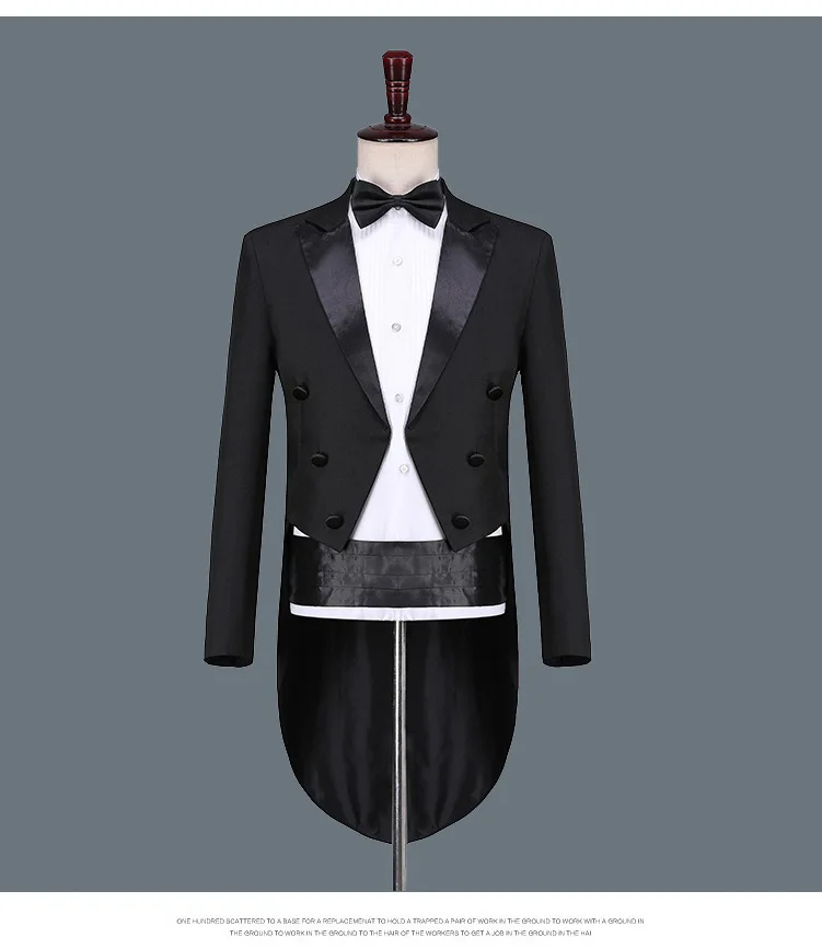 British Style Men Court Tuxedo 2 Piece Black / White Fashion Minimalist Male Business Wedding Party Dress Suit Jacket and Pants