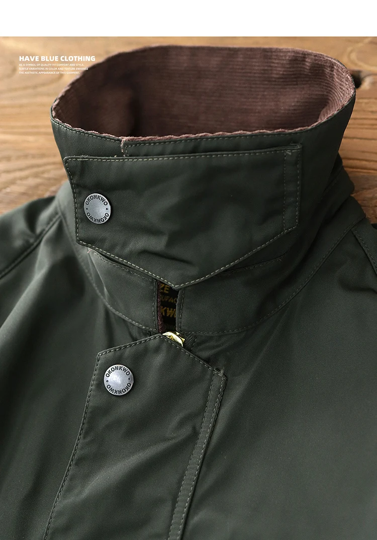 3607# Autumn Winter New American Retro Cargo Jacket Men's Fashion Multi-pockets Casual Heavyweight Windproof and Waterproof Coat