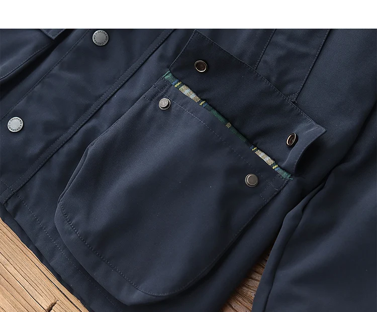 3607# Autumn Winter New American Retro Cargo Jacket Men's Fashion Multi-pockets Casual Heavyweight Windproof and Waterproof Coat