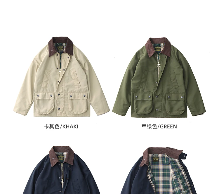 3607# Autumn Winter New American Retro Cargo Jacket Men's Fashion Multi-pockets Casual Heavyweight Windproof and Waterproof Coat