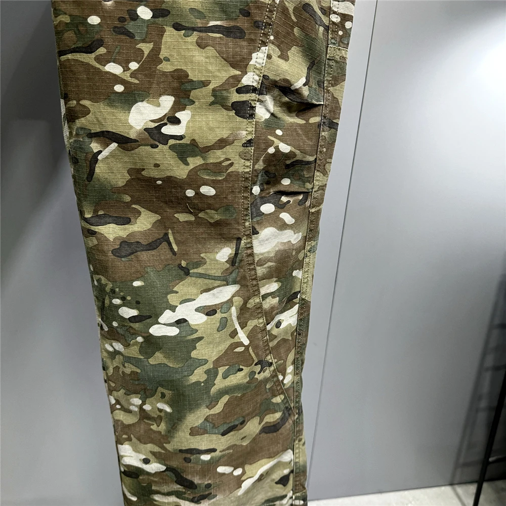 Urban Camo Cargo Pants Men Hiphop Streetwear Loose Fit Adjustable Waistband Cotton Oversized2025 Youth Trendy Tactical Style