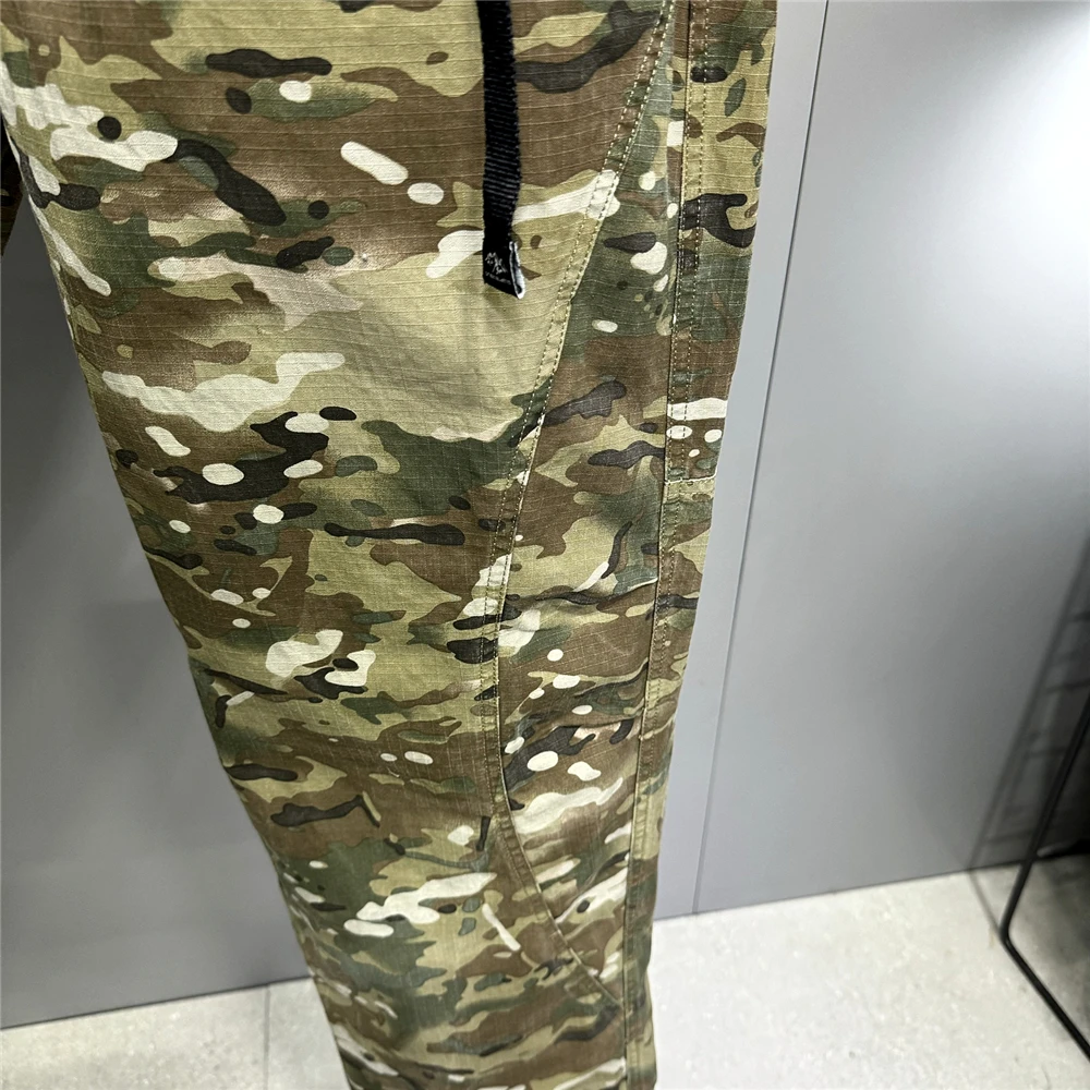 Urban Camo Cargo Pants Men Hiphop Streetwear Loose Fit Adjustable Waistband Cotton Oversized2025 Youth Trendy Tactical Style