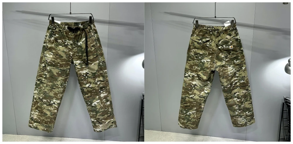 Urban Camo Cargo Pants Men Hiphop Streetwear Loose Fit Adjustable Waistband Cotton Oversized2025 Youth Trendy Tactical Style