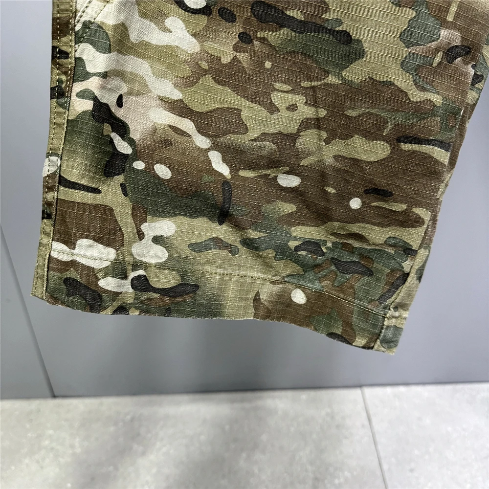 Urban Camo Cargo Pants Men Hiphop Streetwear Loose Fit Adjustable Waistband Cotton Oversized2025 Youth Trendy Tactical Style