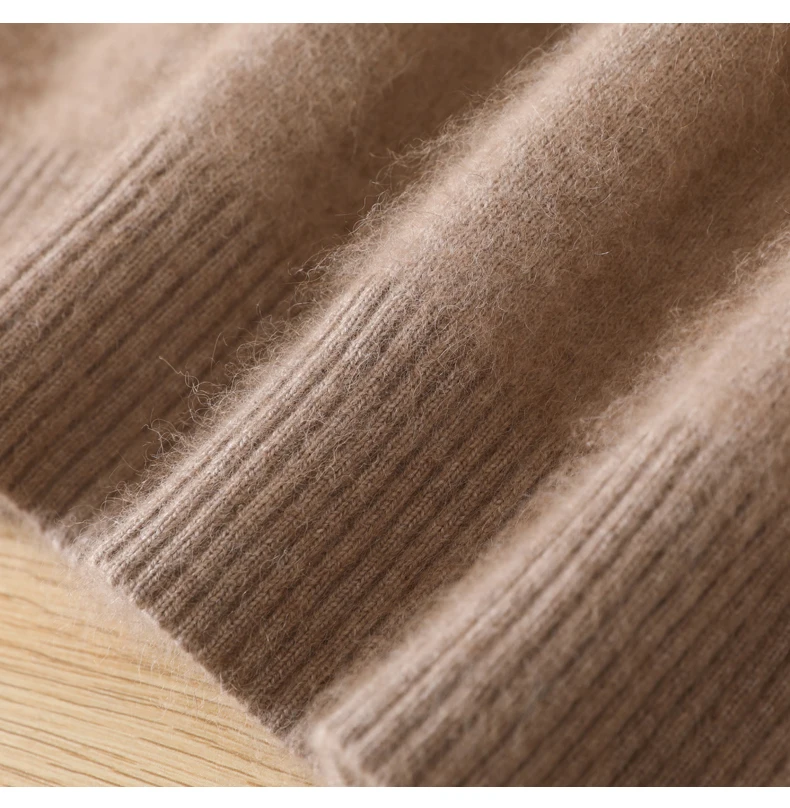 Men's 100% Pure Mink Cashmere Sweater V-Neck Pullover Knitted Large Size Mink Sweater Winter New Tops Longsleeve Fashion Highend