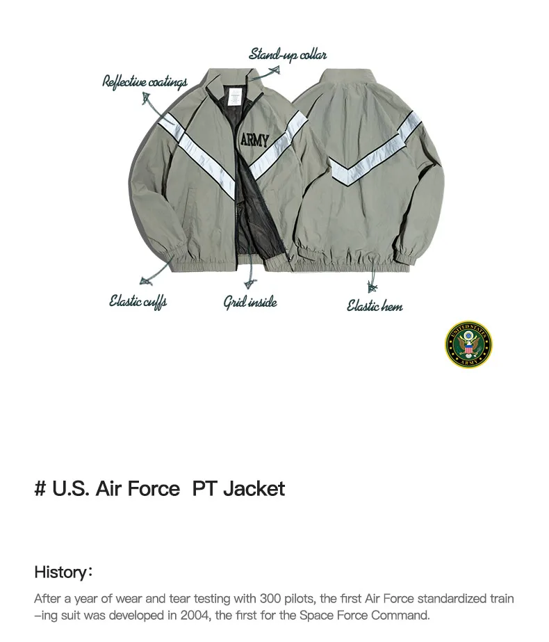 Maden Bomber Jackets For Men Vintage Training Coat Vibe Wind Reflective Hooded Quick-drying Jacket Male Blue