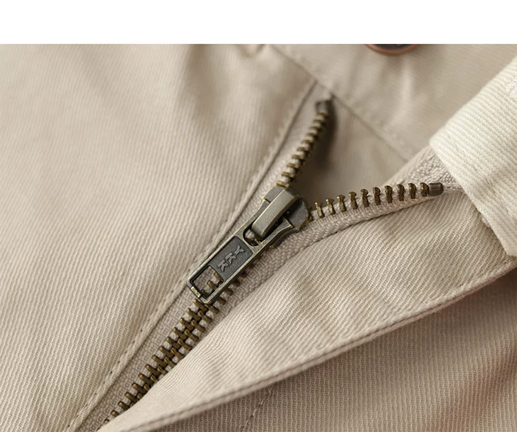 2024 Spring and Autumn New American Retro Woven Twill Chino Cargo Pants Men's Simple 100% Cotton Washed Casual Straight Trousers