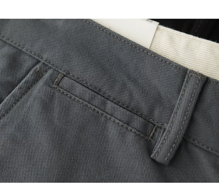 2024 Spring and Autumn New American Retro Woven Twill Chino Cargo Pants Men's Simple 100% Cotton Washed Casual Straight Trousers