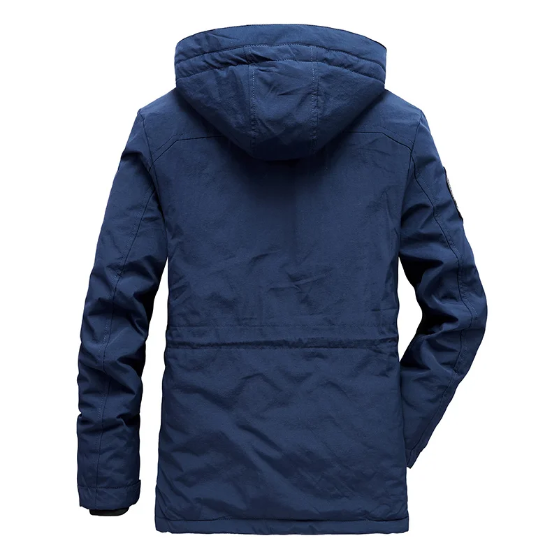 Outdoors Comfort Removable Hat Men Jacket Winter Windproof Keep Warm Casual Parka New Fashion Solid Fleece Thickening Coat Men