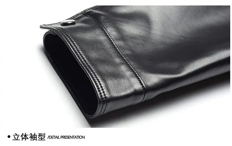 High-quality Men's Stand-up Collar Leather Jacket, Fashionable and Stylish, Casual Travel Premium Sheepskin Leather Jacket
