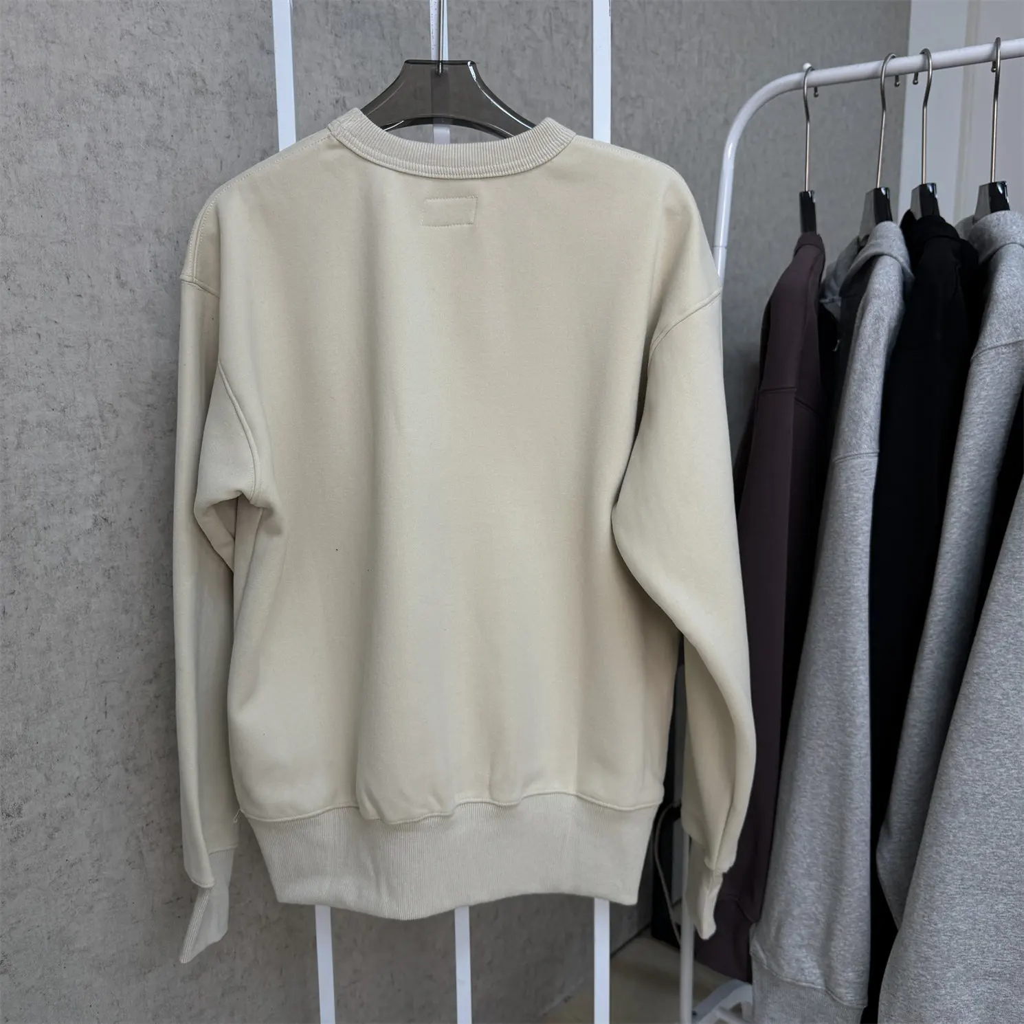 Human Made Vintage Casual Unisex Oversized Crew Neck Sweatshirt Denim Suspender Duck Fleece-Lined Thickened Daily Top